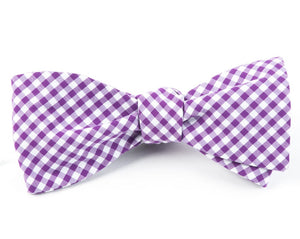 Novel Gingham Plum Bow Tie featured image