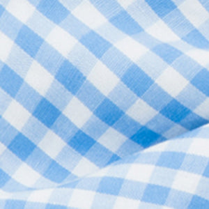 Novel Gingham Sky Bow Tie