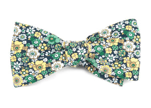 Floral Level Navy Bow Tie