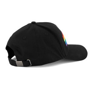 Pride Rainbow Black Baseball Hat alternated image 1