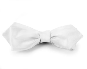Solid Satin White Bow Tie alternated image 1