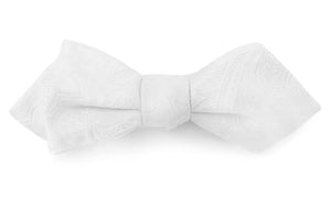 Organic Paisley White Bow Tie alternated image 1