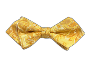 Organic Paisley Gold Bow Tie alternated image 1
