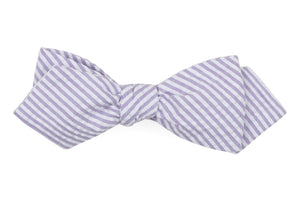 Seersucker Soft Lavender Bow Tie alternated image 1