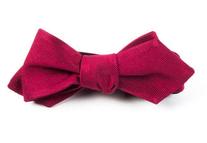 Grosgrain Solid Cranberry Bow Tie alternated image 1