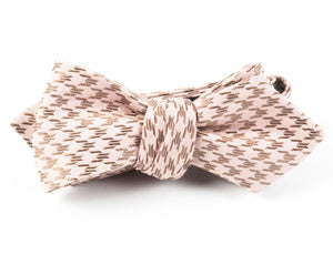 White Wash Houndstooth Soft Pink Bow Tie alternated image 1