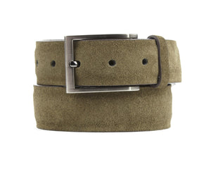 Solid Suede Olive Green Belt featured image