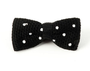 Knit Polkas Black Bow Tie featured image