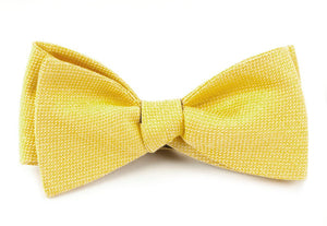 Solid Linen Butter Gold Bow Tie featured image