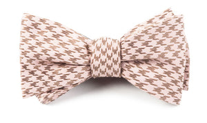 White Wash Houndstooth Soft Pink Bow Tie featured image