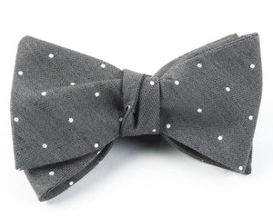 Bulletin Dot Grey Bow Tie