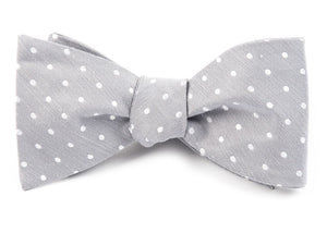 Dotted Dots Silver Bow Tie featured image