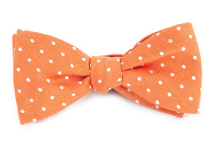 Dotted Dots Orange Bow Tie