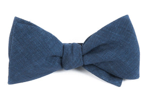 Freehand Solid Navy Bow Tie