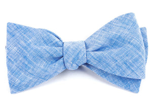 Freehand Solid Light Blue Bow Tie