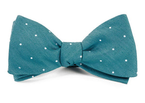 Bulletin Dot Teal Bow Tie