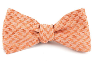 White Wash Houndstooth Orange Bow Tie featured image