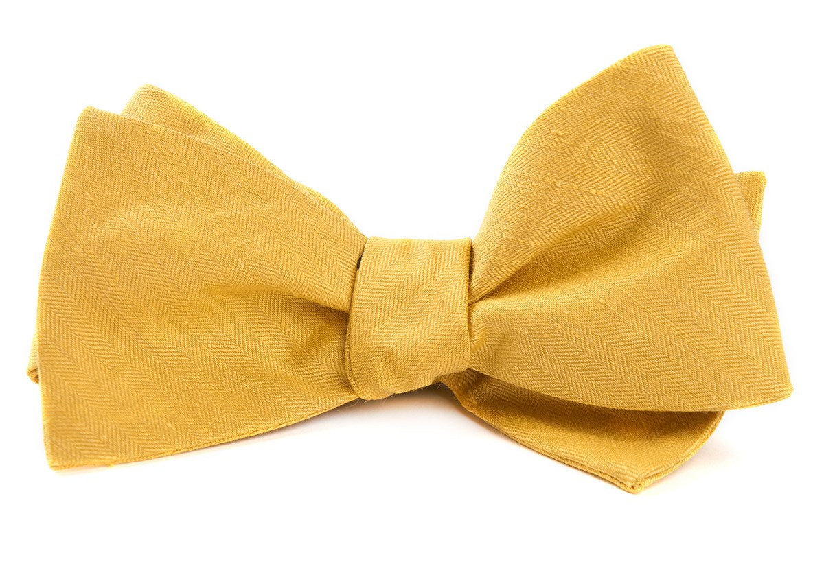 Linen Row Yellow Bow Tie | Linen Bow Ties | Tie Bar