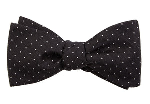 Rivington Dots Black Bow Tie