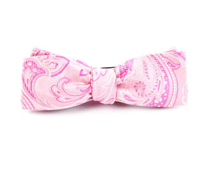 Organic Paisley Baby Pink Bow Tie alternated image 1