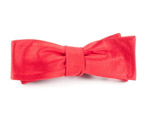 Solid Satin Apple Red Bow Tie alternated image 1