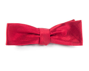 Solid Satin Red Bow Tie alternated image 1