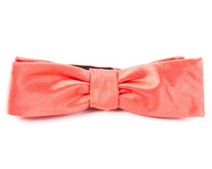 Solid Satin Coral Bow Tie alternated image 1