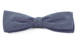 Classic Chambray Warm Blue Bow Tie alternated image 2