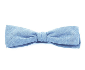Classic Chambray Sky Blue Bow Tie alternated image 2