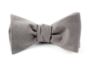Solid Wool Grey Bow Tie featured image
