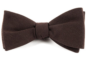 Solid Wool Chocolate Brown Bow Tie featured image