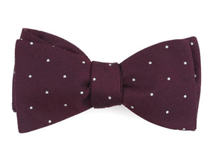 Dotted Report Wine Bow Tie featured image