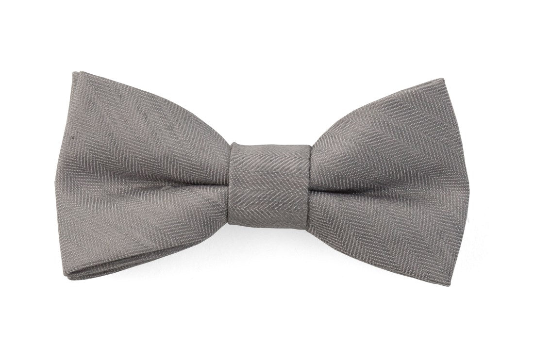 Bhldn Linen Row Silver Bow Tie | Linen Bow Ties | Tie Bar