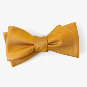 Herringbone Vow Marigold Bow Tie