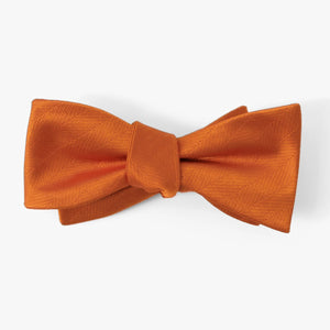 Herringbone Vow Rust Bow Tie