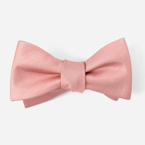 Herringbone Vow Dusty Blush Bow Tie