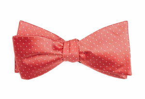 Mini Dots Coral Bow Tie