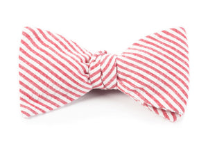 Seersucker Red Bow Tie featured image