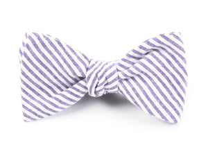 Seersucker Soft Lavender Bow Tie featured image