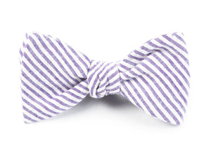 Seersucker Soft Lavender Bow Tie