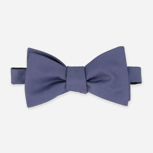 Mumu Weddings - Desert Solid Slate Blue Bow Tie