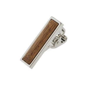 Wood Inlay Silver Tie Bar featured image