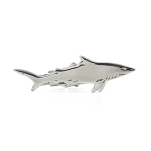 Shark Silver Tie Bar