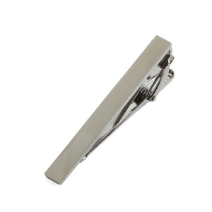 Brushed Straight Silver Tie Bar alternated image 2