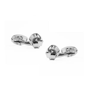 Loose Knots Silver Cufflinks