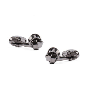 Loose Knots Gun Metal Cufflinks