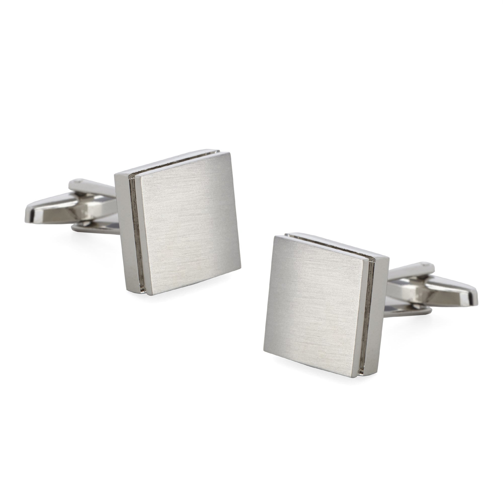 Textured Sweep Silver Cufflinks | Metal Cufflinks | Tie Bar