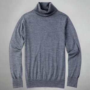 Perfect Merino Wool Grey Turtleneck Sweater featured image
