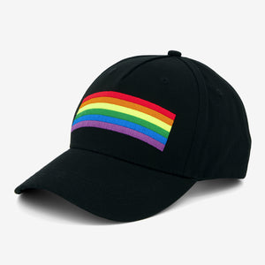 Pride Rainbow Black Baseball Hat