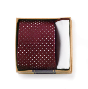 Burgundy Tie Box Gift Set